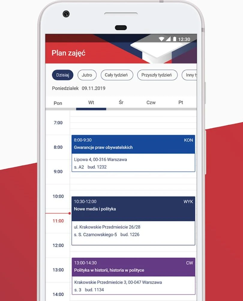 grafika ilustracyjna zawartości aplikacji Mobilny USOS 2.0 - 03